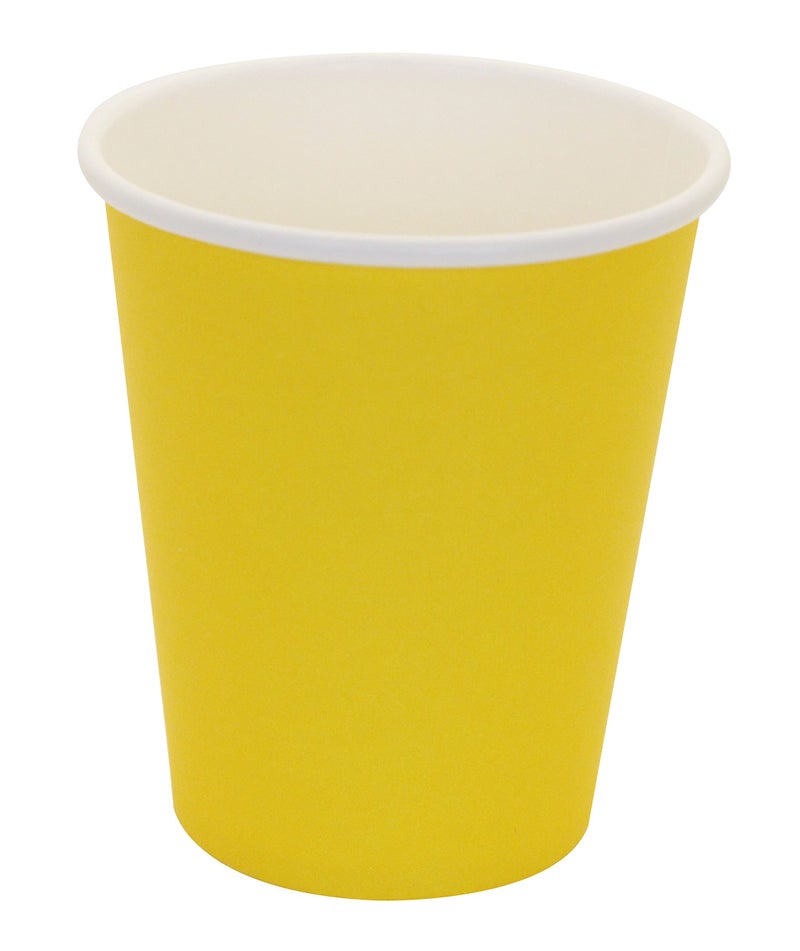 Yes Fresh Yes!Fresh Hot Party Paper Cups, 8 Ounce, 50 Count, Multiple Colors (Yellow) - Image 1